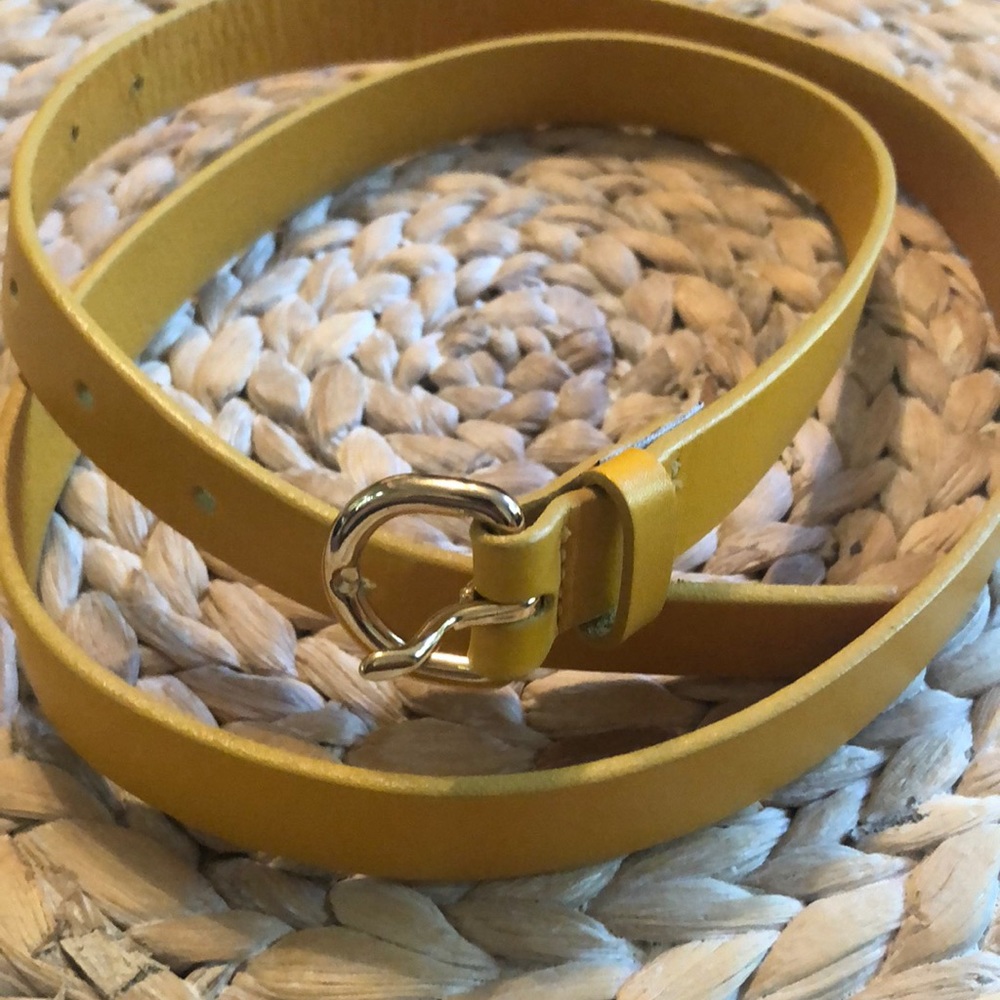 NWOT J. Crew yellow leather belt